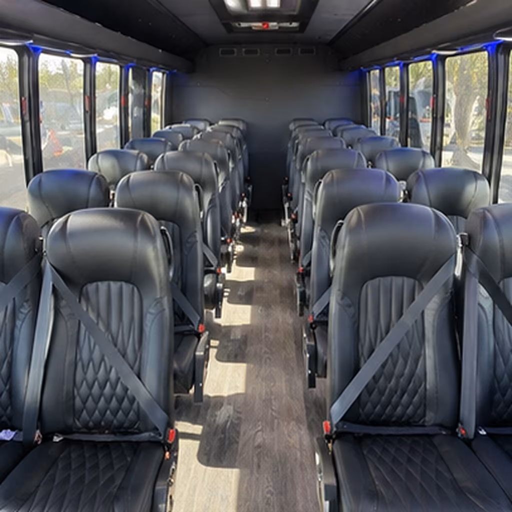 vista 28 passenger minibus inside