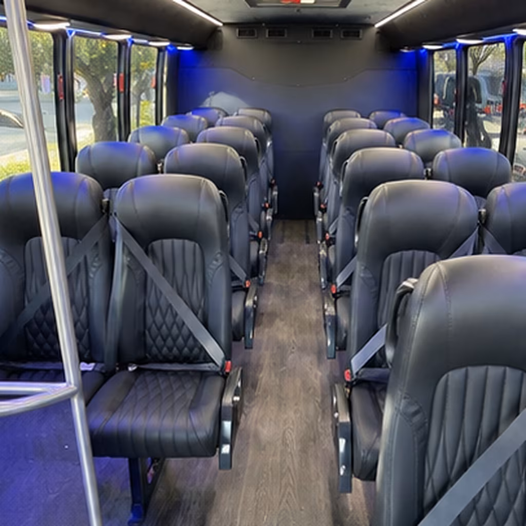 vista 28 passenger minibus interior