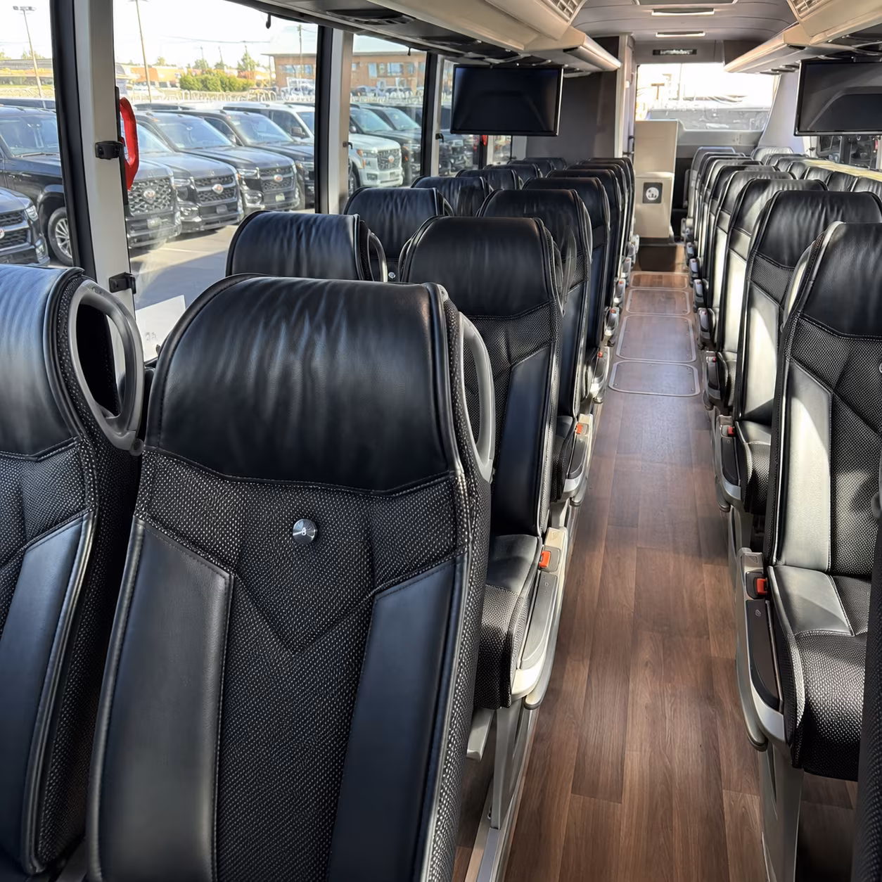 vista 56 passenger charter bus interior